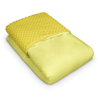 Narzuta na łóżko Kapa Bawełna - Minky Żółta wz202